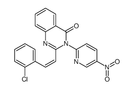 2-[(E)-2-(2-chlorophenyl)ethenyl]-3-(5-nitropyridin-2-yl)quinazolin-4-one Structure