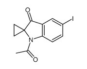1'-acetyl-5'-iodospiro[cyclopropane-1,2'-indole]-3'-one Structure