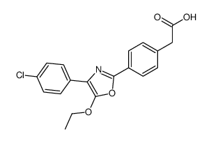 2-[4-[4-(4-chlorophenyl)-5-ethoxy-1,3-oxazol-2-yl]phenyl]acetic acid Structure