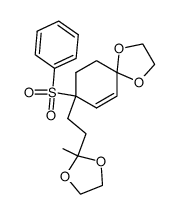 6,6-(ethylenedioxy)-3-[3,3-(ethylenedioxy)butyl]-3-(phenylsulfonyl)cyclohexene Structure