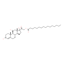 17,21-dihydroxypregn-4-ene-3,11,20-trione 21-palmitate Structure