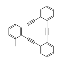 2-[2-[2-[2-(2-methylphenyl)ethynyl]phenyl]ethynyl]benzonitrile结构式