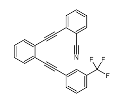 2-[2-[2-[2-[3-(trifluoromethyl)phenyl]ethynyl]phenyl]ethynyl]benzonitrile Structure