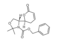 (6S)-6-[(4R)-3-N-benzyloxycarbonyl-2,2-dimethyl-1,3-oxazolidin-4-yl]-5,6-dihydropyran-2-one Structure