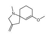 7-methoxy-1-methyl-3-methylidene-1-azaspiro[4.5]dec-6-ene Structure