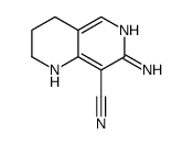7-amino-1,2,3,4-tetrahydro-1,6-naphthyridine-8-carbonitrile结构式