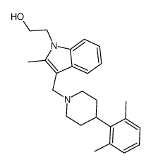 2-{3-[4-(2,6-dimethyl-phenyl)-piperidin-1-ylmethyl]-2-methyl-indol-1-yl}-ethanol Structure