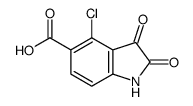 4-chloro-2,3-dioxo-1H-indole-5-carboxylic acid结构式