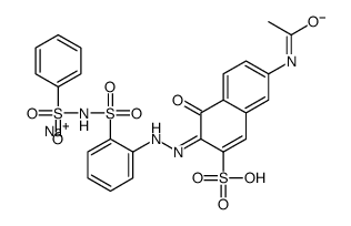 7-acetamido-4-hydroxy-3-[[2-[[(phenylsulphonyl)amino]sulphonyl]phenyl]azo]naphthalene-2-sulphonic acid, sodium salt Structure