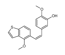 2-methoxy-5-[2-(4-methoxy-1-benzothiophen-5-yl)ethenyl]phenol结构式