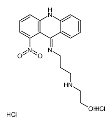 2-[3-[(1-nitroacridin-9-yl)amino]propylamino]ethanol,dihydrochloride Structure