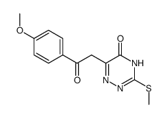 6-(2-(4-methoxyphenyl)-2-oxoethyl)-3-(methylthio)-1,2,4-triazin-5(4H)-one Structure