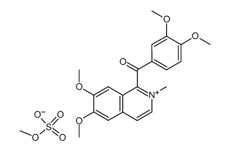 6,7-dimethoxy-2-methyl-1-veratroyl-isoquinolinium, methyl sulfate Structure