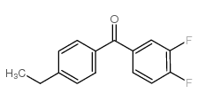3,4-DIFLUORO-4'-ETHYLBENZOPHENONE结构式