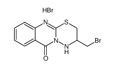 2,3-dihydro-3-bromomethyl-4H,6H-<1,3,4>thiadiazino<2,3-b>quinazolin-6-one hydrobromide Structure