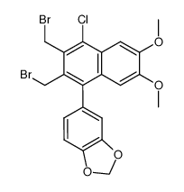 2,3-bis(bromomethyl)-1-chloro-6,7-dimethoxy-4-(3,4-methylenedioxyphenyl)naphthalene Structure