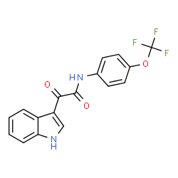 2-(1H-Indol-3-yl)-2-oxo-N-[4-(trifluoromethoxy)phenyl]acetamide结构式