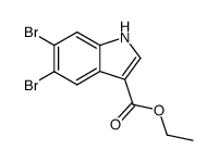 5,6-dibromo-indole-3-carboxylic acid ethyl ester结构式