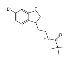 N-(2-(6-bromoindolin-3-yl)ethyl)pivalamide Structure