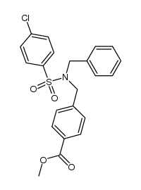 4-{[benzyl(4-chlorobenzenesulfonyl)amino]methyl}benzoic acid methyl ester结构式