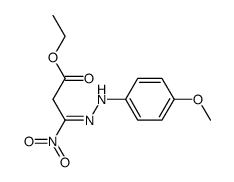 ethyl 3-(2-(4-methoxyphenyl)hydrazono)-3-nitropropanoate Structure