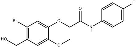 2-[5-bromo-4-(hydroxymethyl)-2-methoxyphenoxy]-n-(4-fluorophenyl)-acetamide结构式