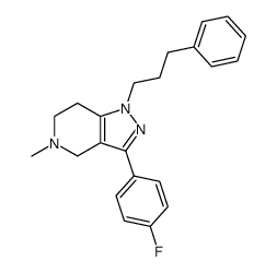 3-(4-Fluoro-phenyl)-5-methyl-1-(3-phenyl-propyl)-4,5,6,7-tetrahydro-1H-pyrazolo[4,3-c]pyridine结构式
