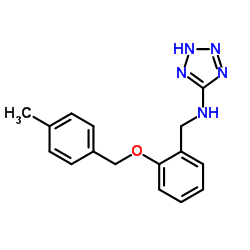 N-(2-((4-METHYLBENZYL)OXY)BENZYL)-2H-TETRAZOL-5-AMINE结构式