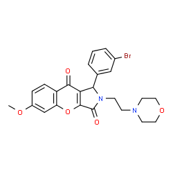 1-(3-Bromophenyl)-6-methoxy-2-[2-(4-morpholinyl)ethyl]-1,2-dihydrochromeno[2,3-c]pyrrole-3,9-dione structure