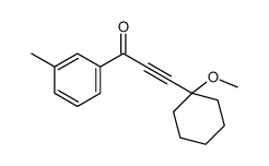 3-(1-methoxycyclohexyl)-1-(3-methylphenyl)prop-2-yn-1-one结构式