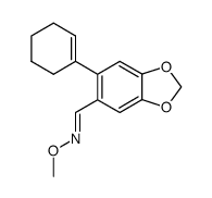 6-(cyclohex-1-en-1-yl)benzo[d][1,3]dioxole-5-carbaldehydeO-methyl oxime Structure