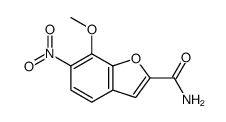 7-methoxy-6-nitro-1-benzofuran-2-carboxamide结构式