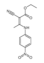 ethyl 2-cyano-3-(4-nitroanilino)but-2-enoate Structure