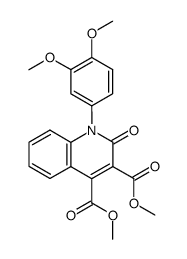 dimethyl 1-(3,4-dimethoxyphenyl)-2-oxo-1,2-dihydroquinoline-3,4-dicarboxylate结构式