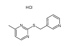 4-Methyl-2-(pyridin-3-ylmethylsulfanyl)-pyrimidine; hydrochloride结构式