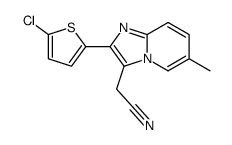 2-[2-(5-chlorothiophen-2-yl)-6-methylimidazo[1,2-a]pyridin-3-yl]acetonitrile结构式