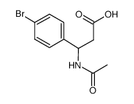 Beta-(乙酰基氨基)-4-溴苯丙酸结构式