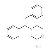Morpholine,4-(1,2-diphenylethyl)-, hydrochloride (1:1) structure