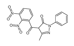 4-(2,3-dinitrobenzoyl)-5-methyl-2-phenyl-4H-pyrazol-3-one结构式