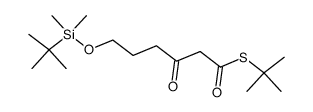 S-t-butyl 6-(dimethyl-t-butylsilyloxy)-3-oxohexanethioate结构式