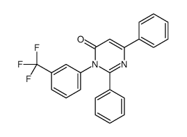 2,6-diphenyl-3-[3-(trifluoromethyl)phenyl]pyrimidin-4-one结构式