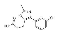 3-[4-(3-chlorophenyl)-2-methyl-1,3-oxazol-5-yl]propanoic acid结构式