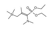 (E)-1-(Diethoxyphosphoryl)-N,N,2-trimethyl-3-(trimethylsilyl)-1-propen-1-amin Structure