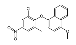 1-(2-chloro-6-methyl-4-nitrophenoxy)-4-methoxynaphthalene结构式