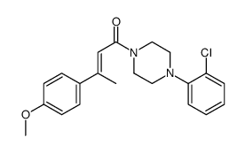 1-[4-(2-chlorophenyl)piperazin-1-yl]-3-(4-methoxyphenyl)but-2-en-1-one Structure