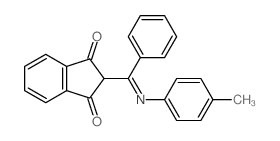 2-[N-(4-methylphenyl)-C-phenyl-carbonimidoyl]indene-1,3-dione结构式