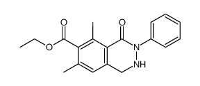 5,7-Dimethyl-4-oxo-3-phenyl-1,2,3,4-tetrahydro-phthalazine-6-carboxylic acid ethyl ester Structure