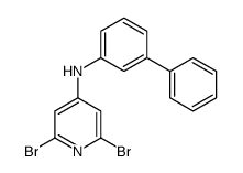 2,6-dibromo-N-(3-phenylphenyl)pyridin-4-amine Structure