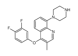 4-(3,4-difluorophenoxy)-3-methyl-8-piperazin-1-ylquinoline Structure