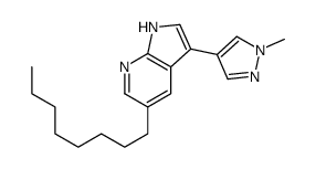 3-(1-methylpyrazol-4-yl)-5-octyl-1H-pyrrolo[2,3-b]pyridine Structure